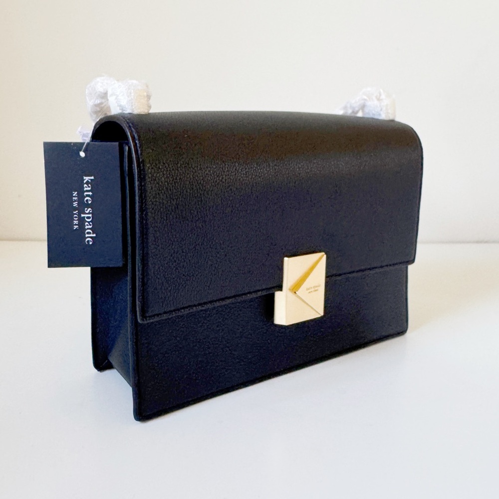 Kate Spade Black Leather Deco Chain Shoulder Bag (New with tag)